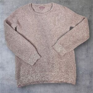 Barefoot Dreams CozyChic Knit Cardigan Sweater Womens XS Pink Speckled Cozy D17